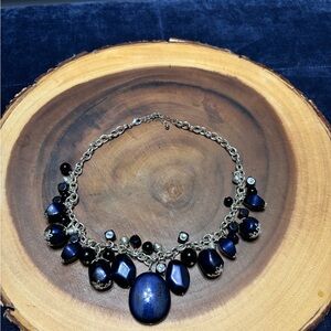 Elegant Blue and Silver Necklace